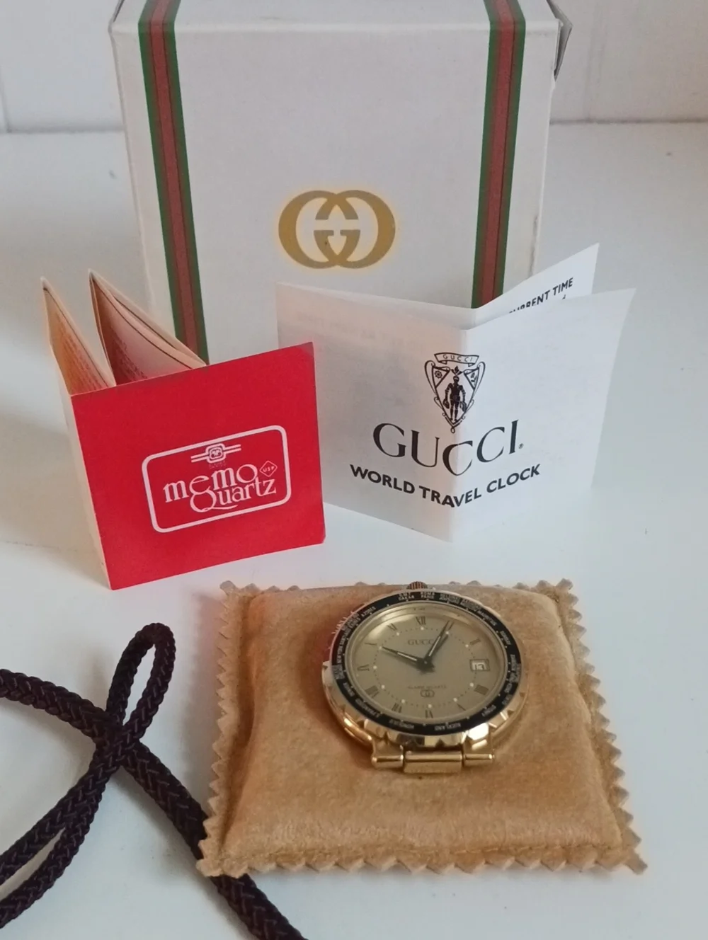 GUCCI NIB TRAVEL POCKET ALARM WATCH